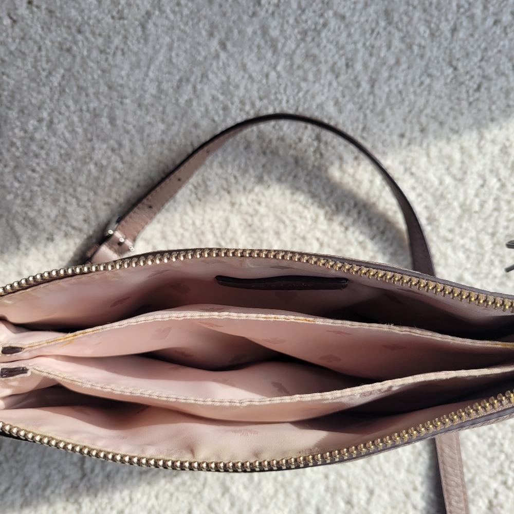 kate spade Taupe Leather Crossbody Bag With Adjustable Strap - Picture 11 of 11